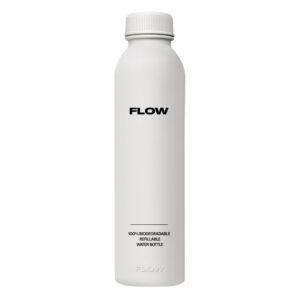 珍珠白 FLOW 水壺（500ml 水瓶）商品照，極簡純淨設計結合時尚與永續。