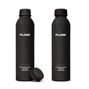 FLOW 水壺（500ml 水瓶）碳黑 2-Pack 組合，展現極簡與專業風格。